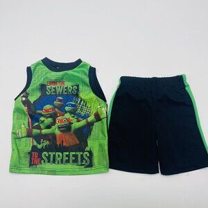 Nickelodeon TMNT Teenage Mutant Ninja Turtles Toddler Boys 3T 2 Piece Set 1399